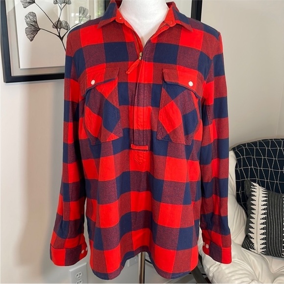 J. Crew Factory Outlet buffalo check flannel shirt - Picture 1 of 8